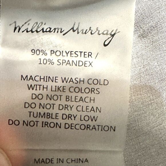 William Murray Mens 3XL Gray Lime Green Trim Golf Windbreaker Hooded Zip Jacket - Picture 7 of 10